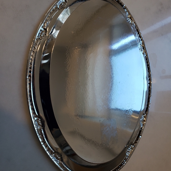 12 inch tin tray with design - Picture 4 of 4